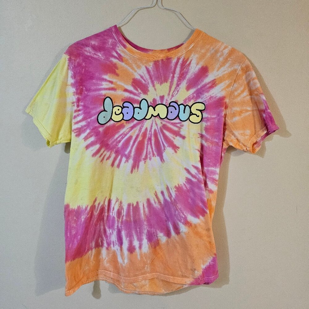 Deadmaus Tie Dye Graphic Print Unisex Tee Shirt - Size M(M) L(W)